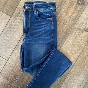 AE high rise dark wash jegging